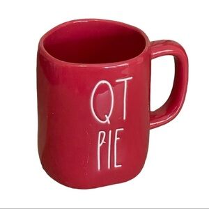Rae Dunn Red QT Pie Valentine’s Day Love Glazed Ceramic Coffee Mug